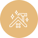 Expert craftsmanship icon for professional roofing and siding work