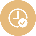 On-time completion icon for reliable project timelines