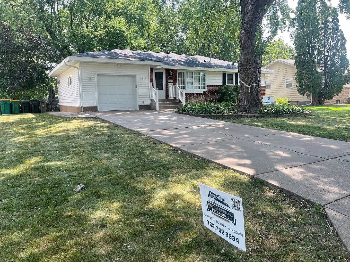 Completed Owens Corning Duration FLEX roof and gutter replacement in Crystal, MN