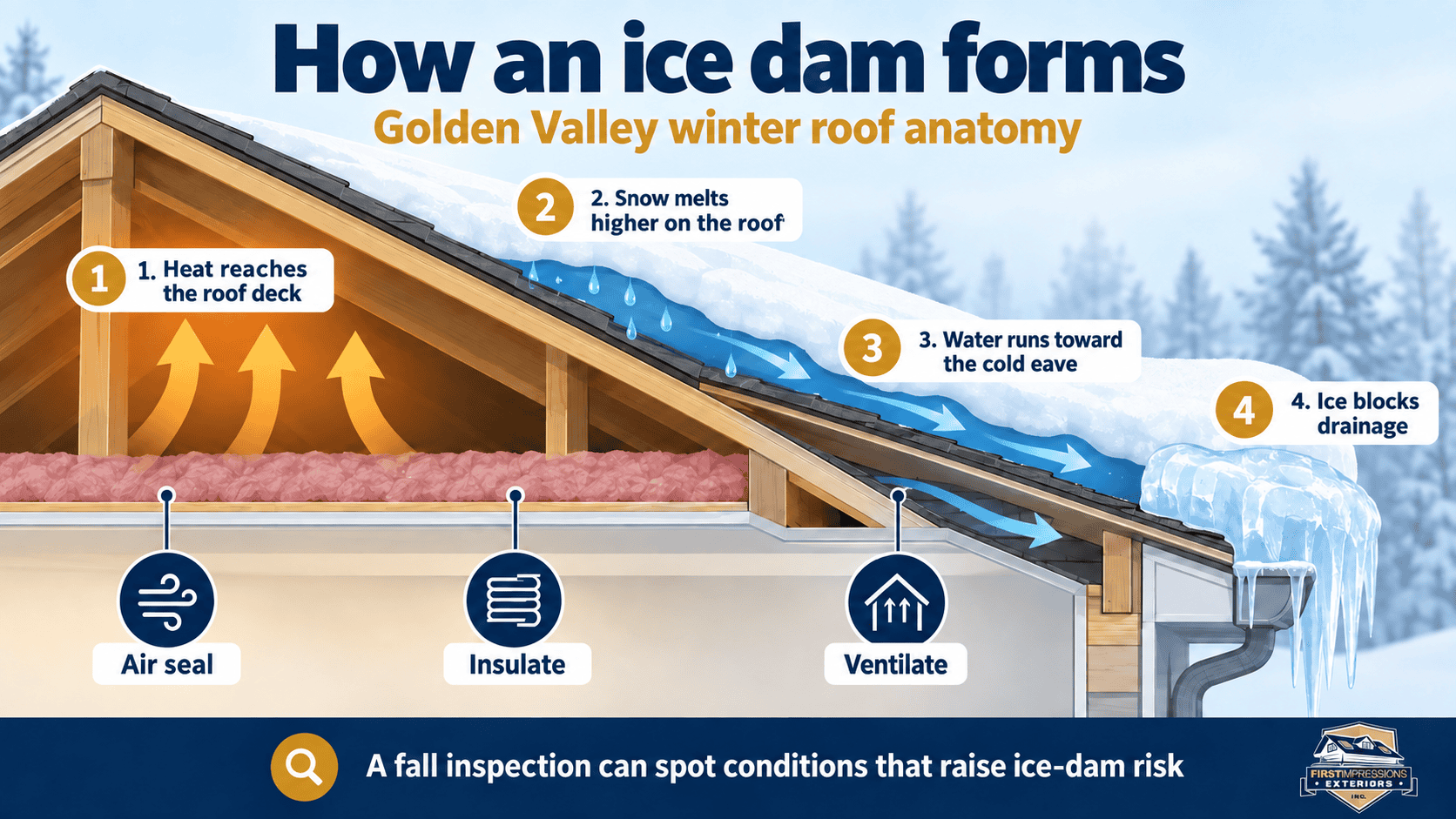 How an ice dam forms on a Golden Valley home