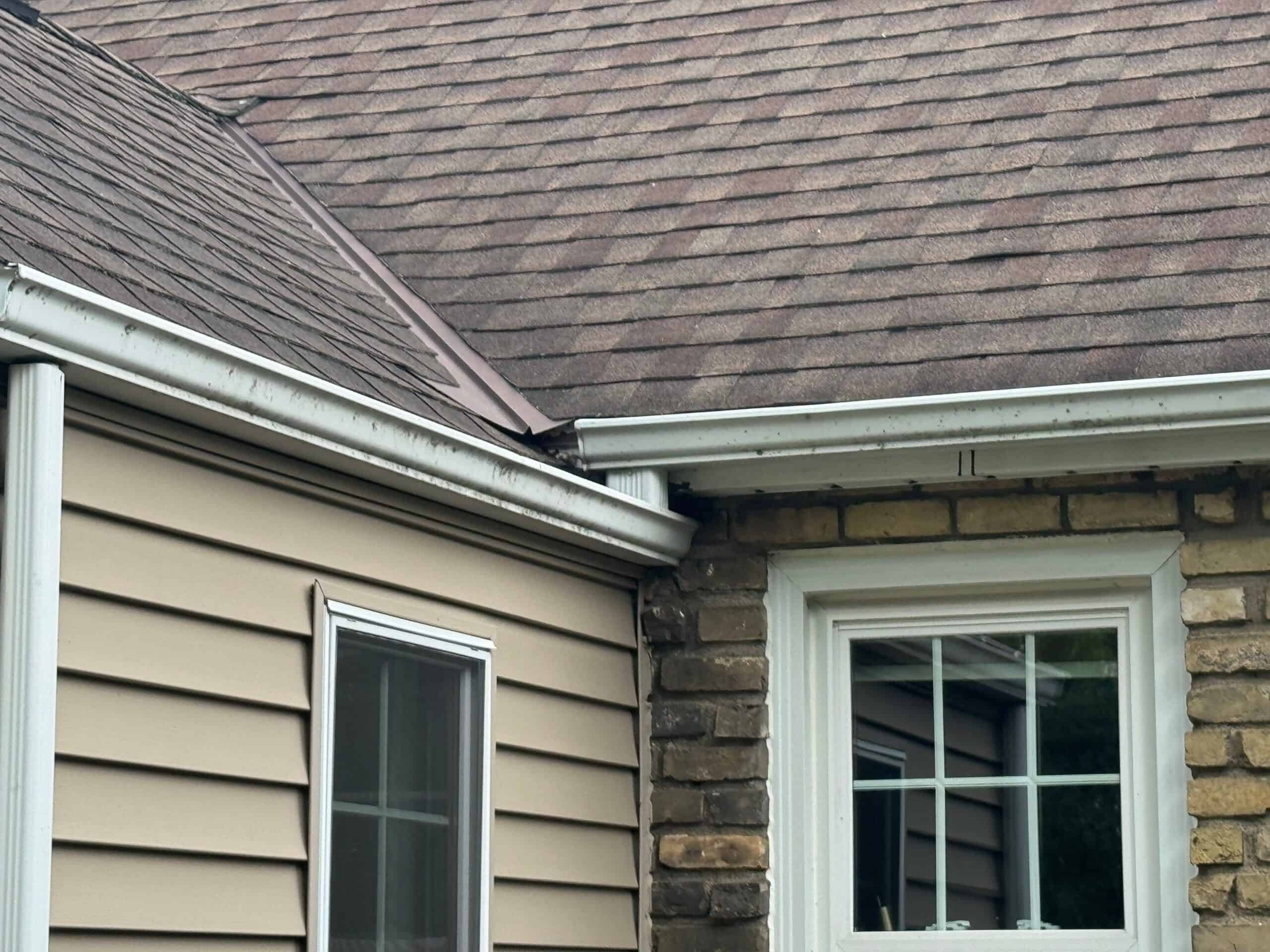 New 6-inch gutter and downspout installed on a St. Louis Park, MN home