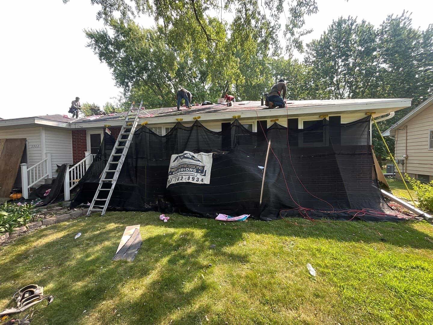 Property protection during a Crystal, MN roof tear-off
