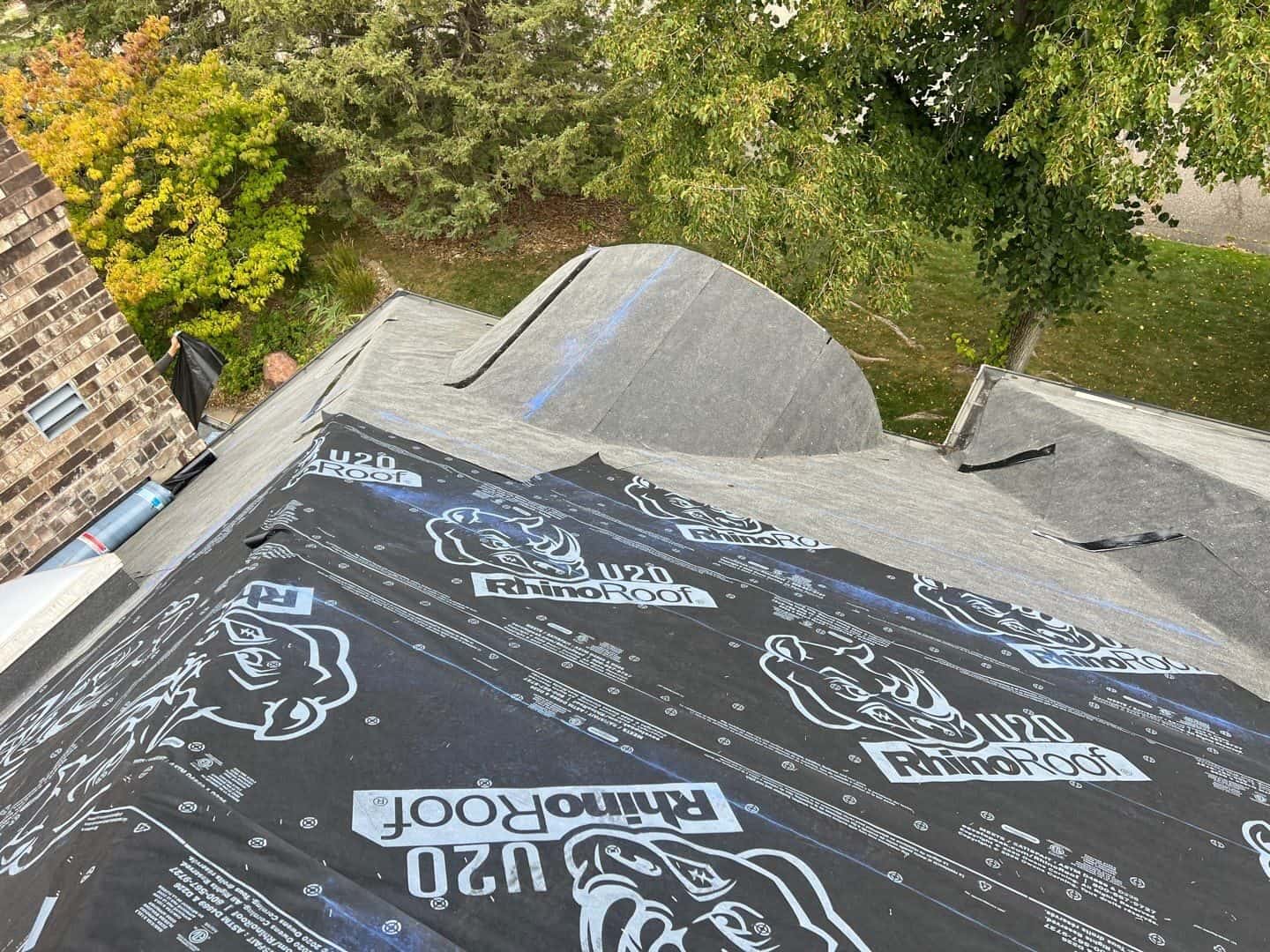 New underlayment on a Plymouth, MN roof during the install