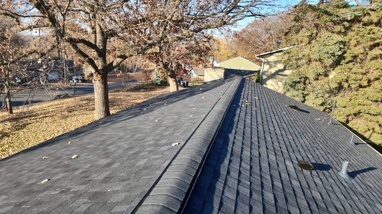 New shingles going over fresh underlayment in Long Lake, MN