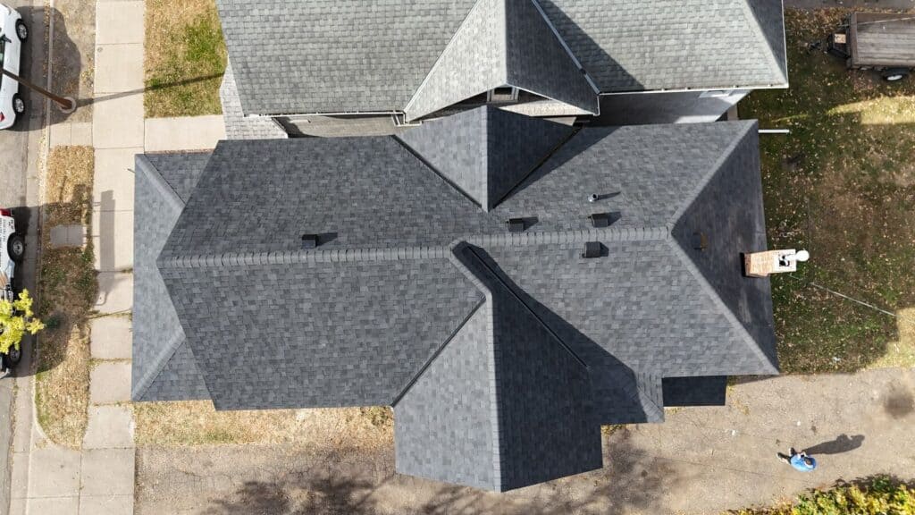 St. Paul, MN rental home with a new Owens Corning Duration roof in Onyx Black
