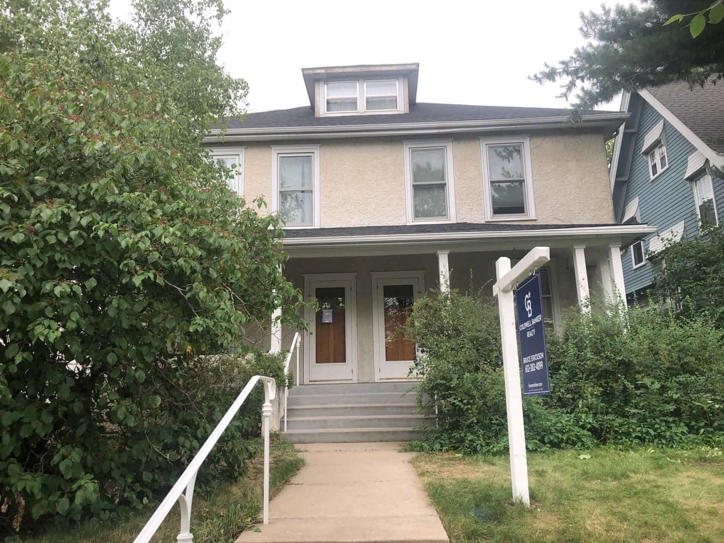 Back of a Minneapolis, MN home with its new Charcoal roof