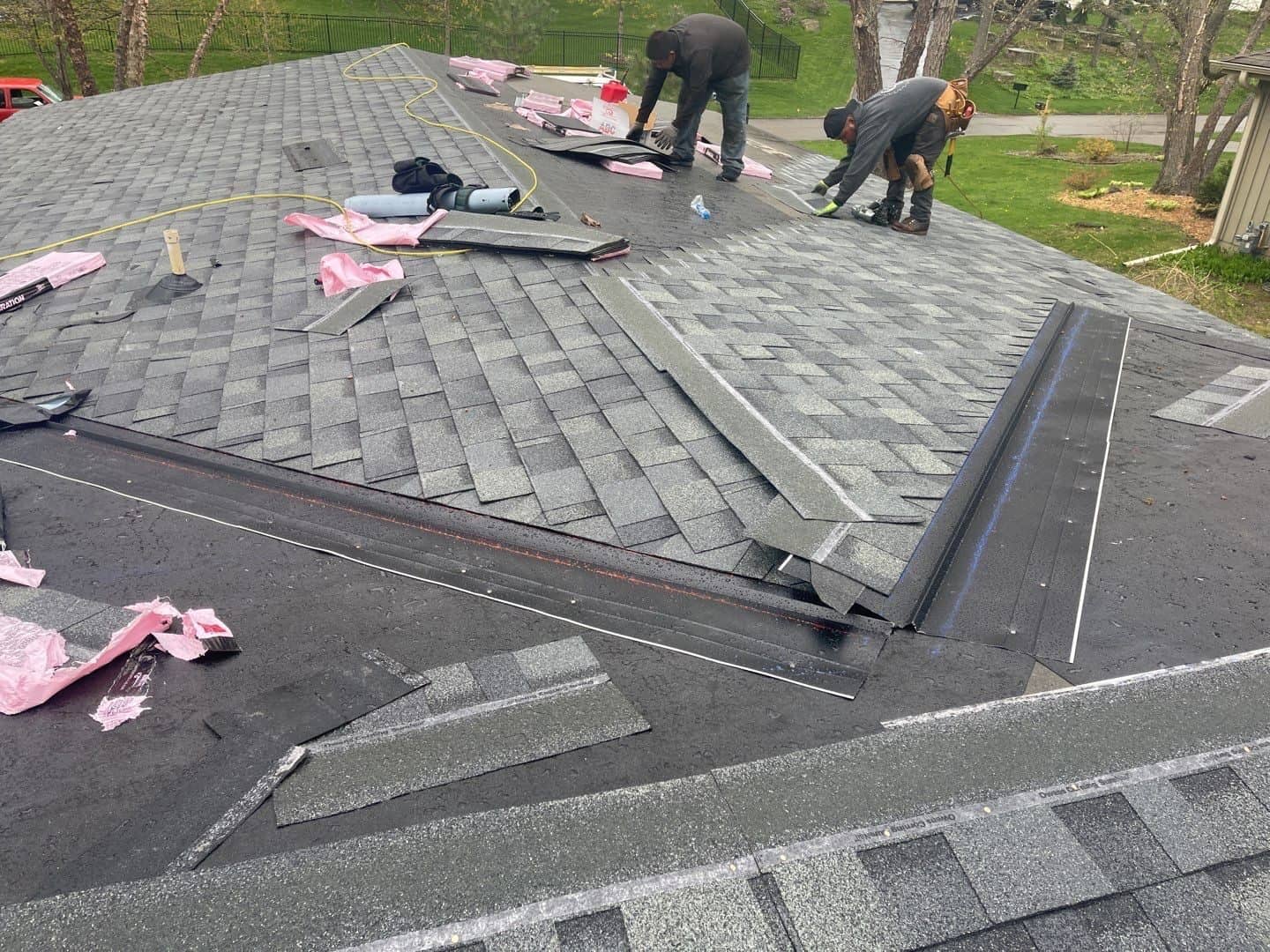 New drip edge installed during an Owens Corning Duration roof replacement in Minnetonka, MN