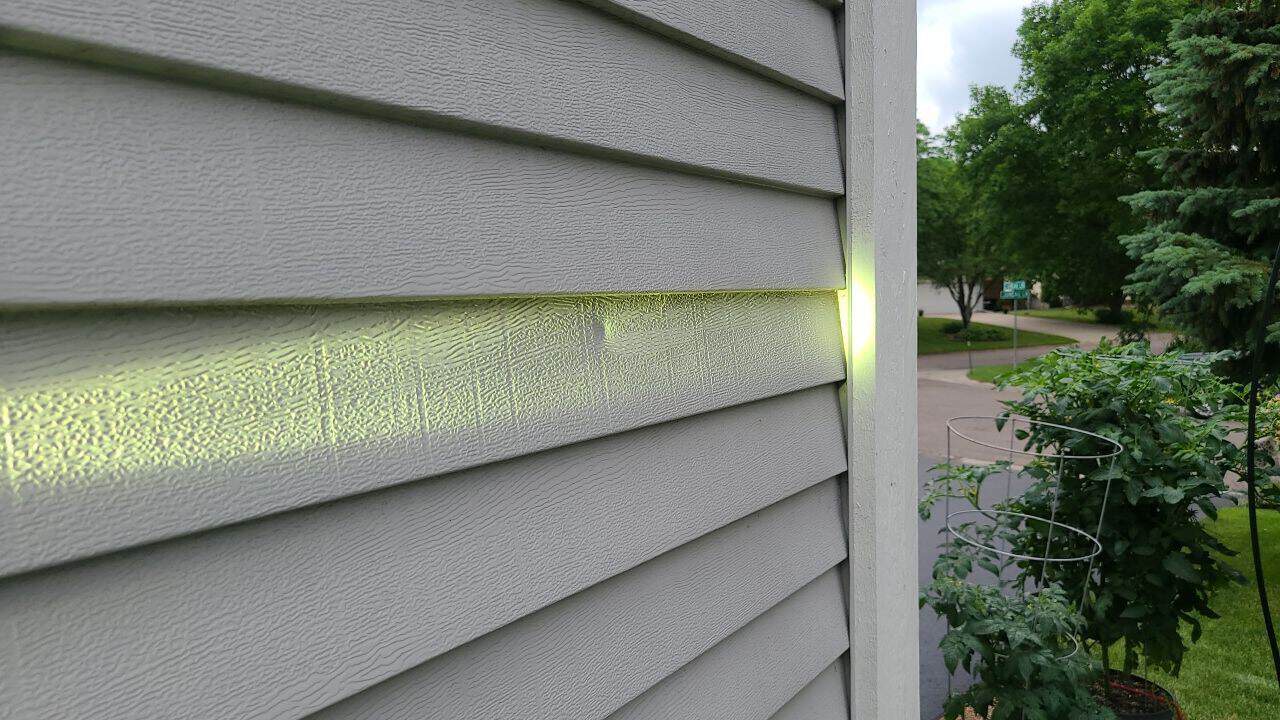 New LP SmartSide ExpertFinish siding in Quarry Gray on a Plymouth, MN home