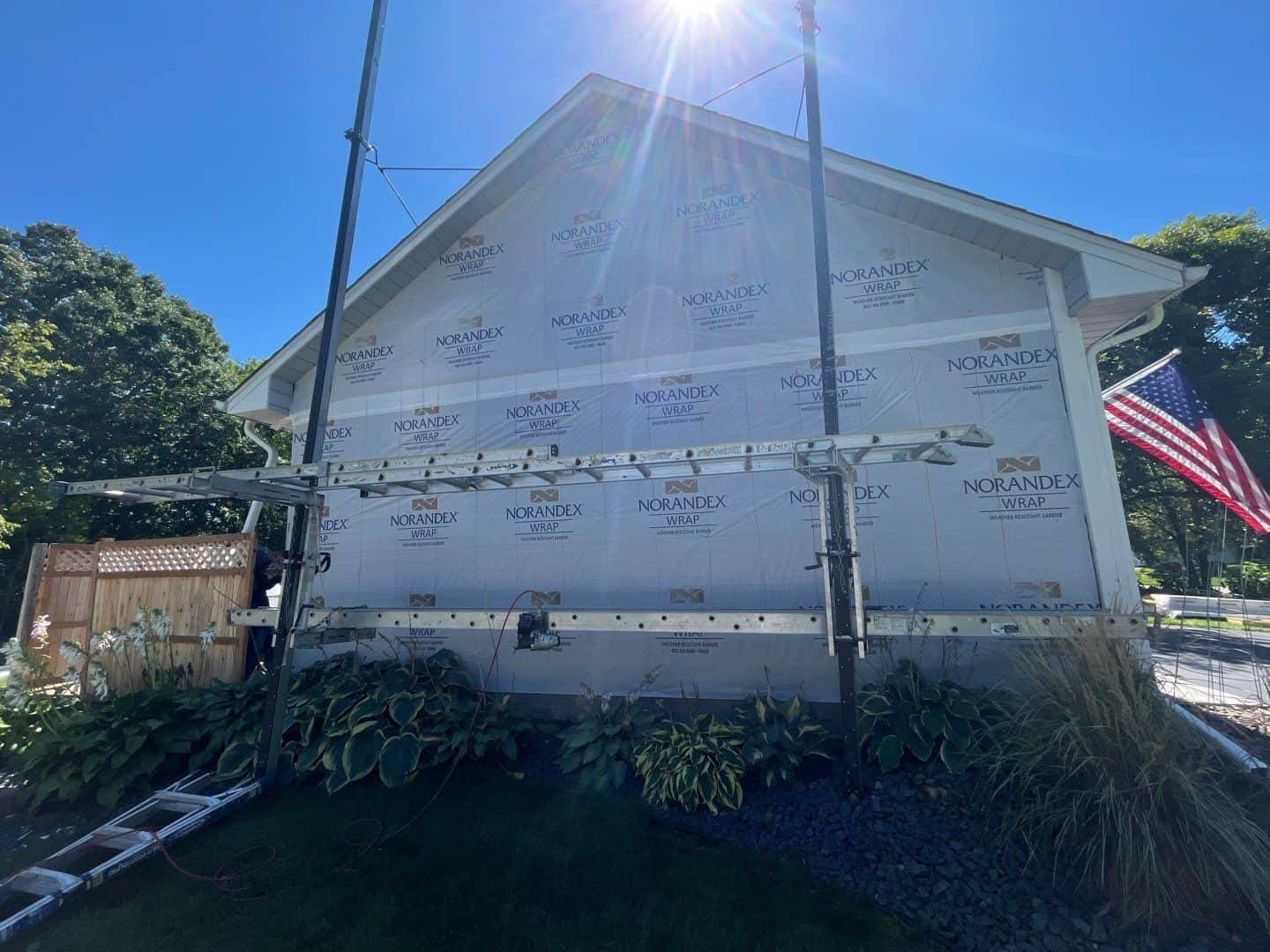 Quarry Gray siding going up on a Plymouth, MN home