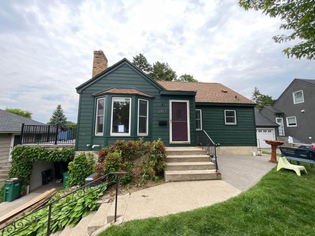 St. Louis Park, MN home after a roof and siding replacement with LP SmartSide siding