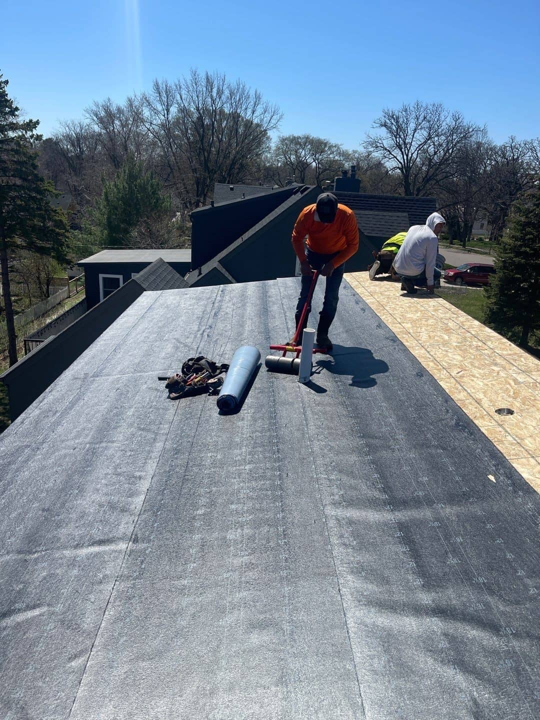 Mule-Hide modified bitumen roof installation in St. Louis Park, MN