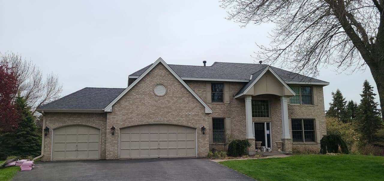 Eden Prairie, MN home before its hail-damaged roof was replaced