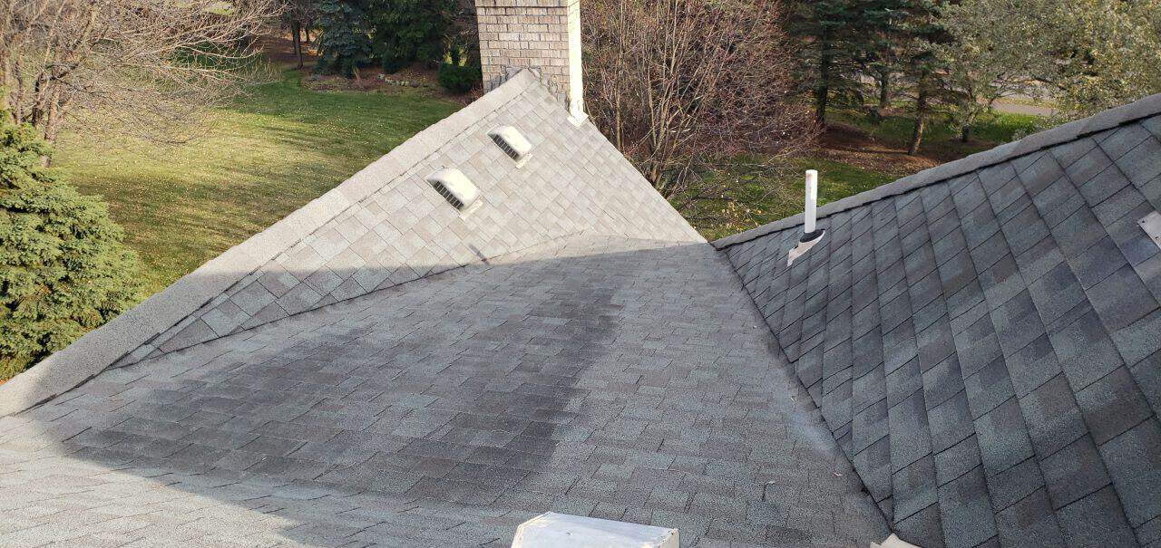 On the roof during an Eden Prairie, MN roof replacement