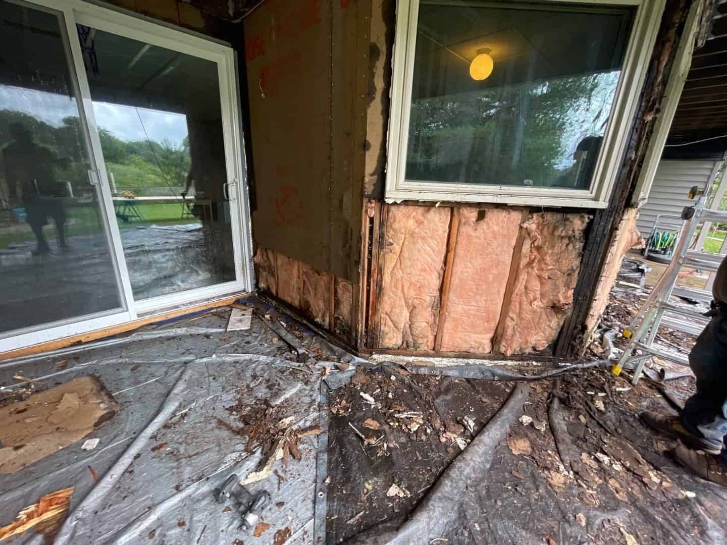 A window replacement in progress on a Plymouth, MN remodel