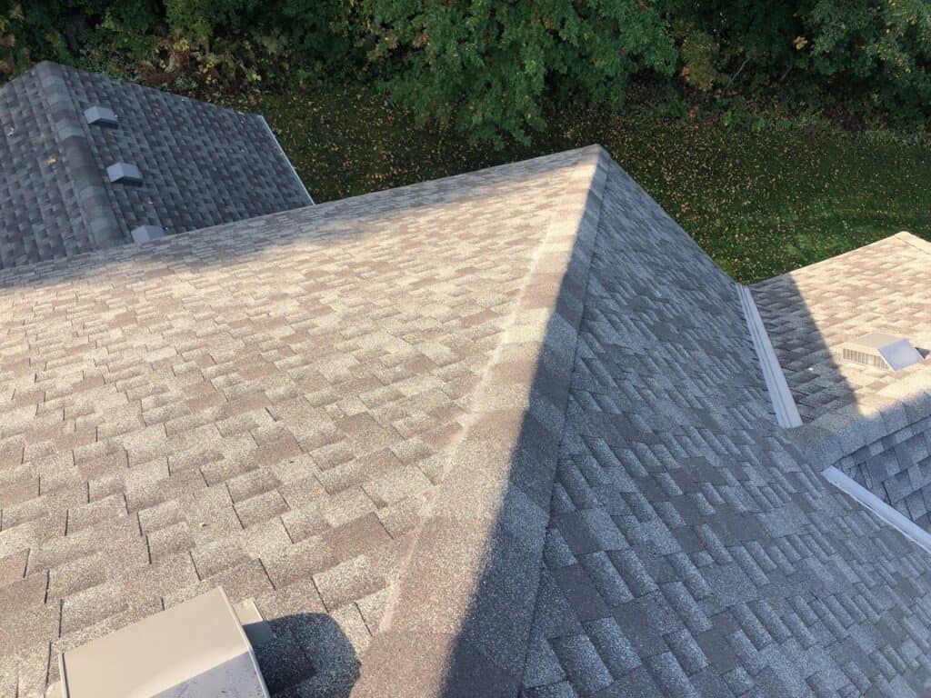 Completed GAF Timberline HDZ Weathered Wood roof in Elk River, MN