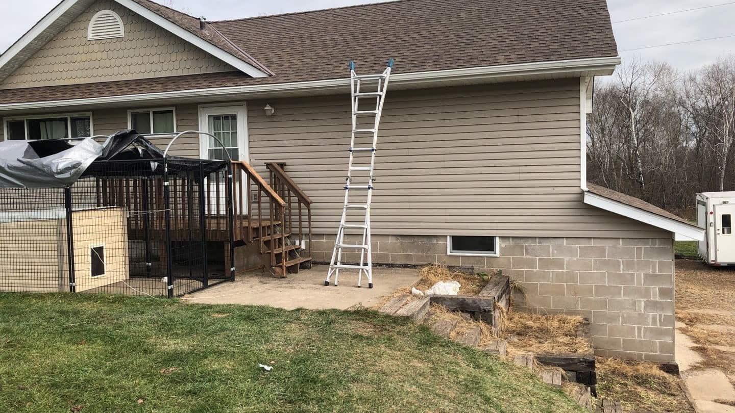 Rear of the Stanchfield home with the finished Barkwood roof