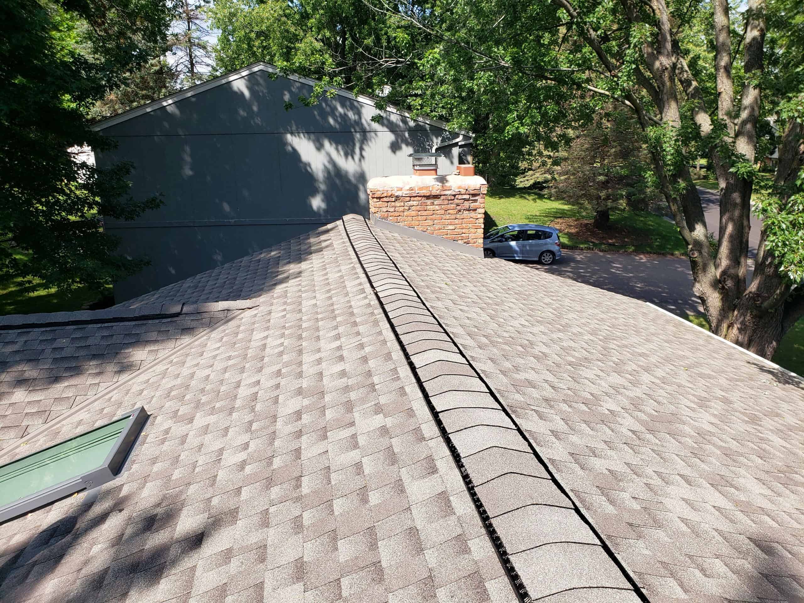 Completed roof in Eden Prairie, MN