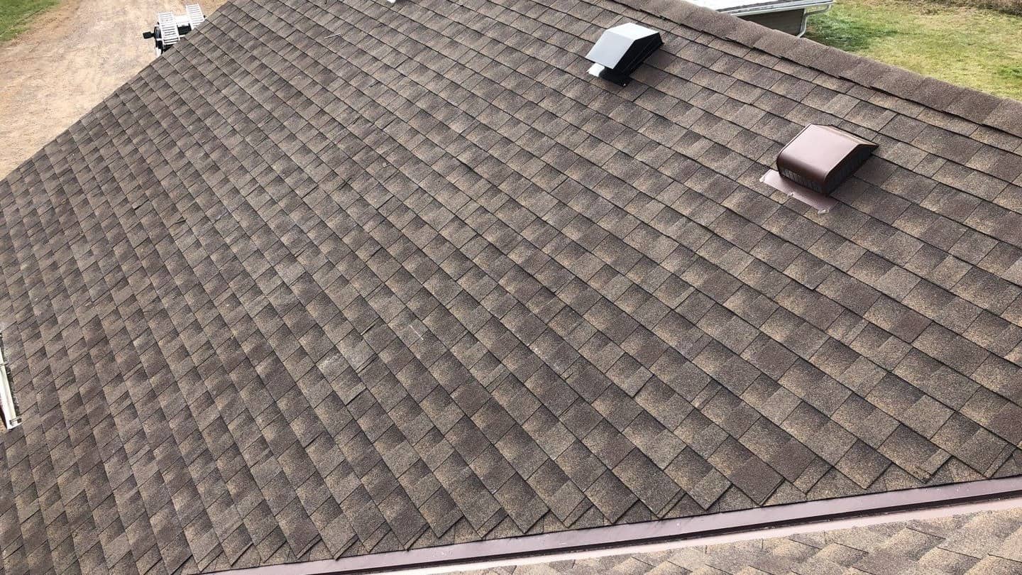 Finished Barkwood roof planes with new vents